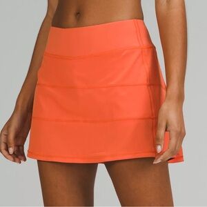 Lululemon Pace Rival MR Skirt Long Warm Coral Size 6 NWT